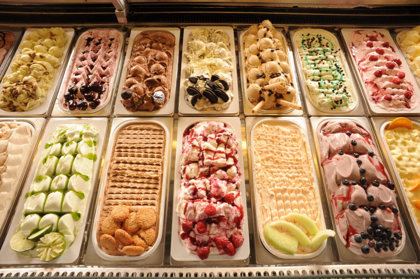 Different ice cream flavors